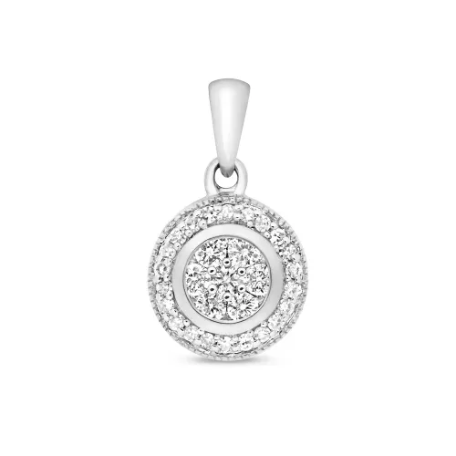 Diamond Pendant Set Around 0.25ct 9ct White Gold